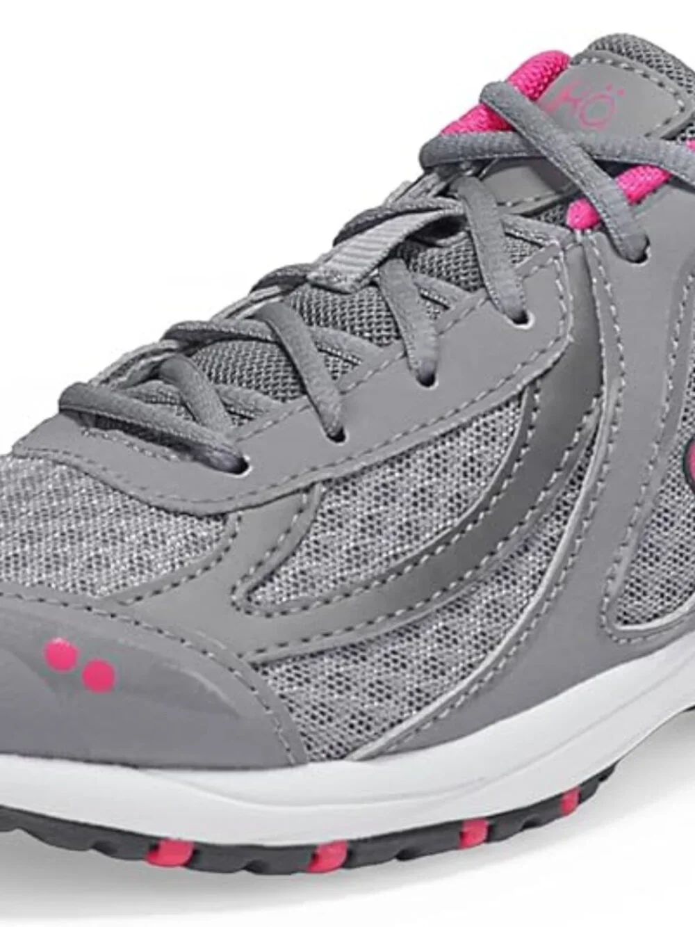 Ryka Women's Dash 3 Walking Shoe Size 7.5 wide Gray and Pink